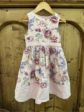 Emma’s Garden Girls Floral Sleeveless Party Dress in Light Pink Size 4